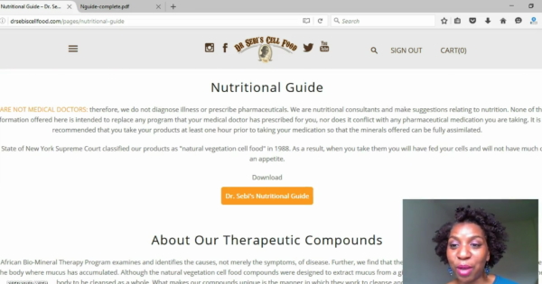 Dr Sebi New Website and Nutritional Guide