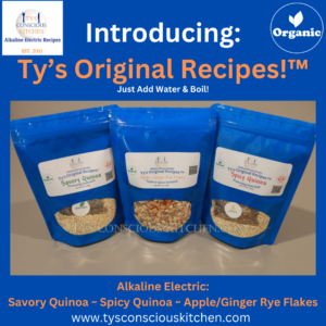 Ty’s Original Recipes Trio : Savory Quinoa | Spicy Quinoa | Apple Rye